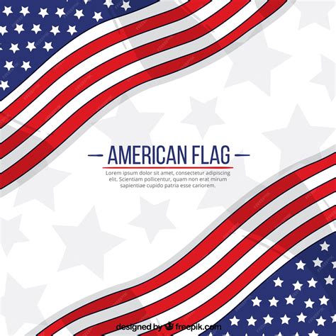 American Flag Pattern Background Vecteur Premium