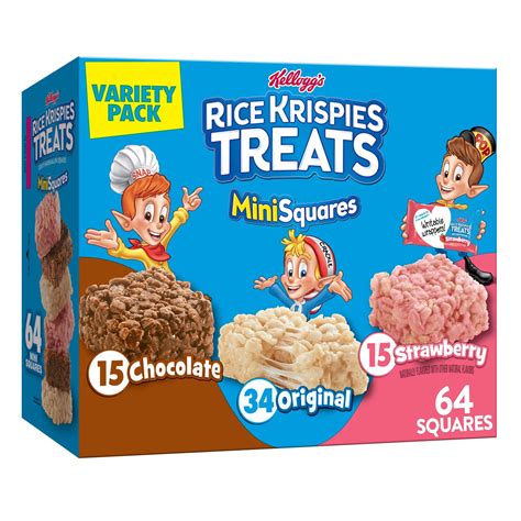 Rice Krispies Treats Variety Pack Chewy Mini Marshmallow Snack Bars 24 8 Oz 64 Count