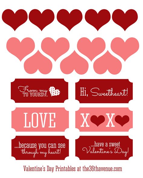 Free Valentine Printable And Heart Candy Jar The Th Avenue