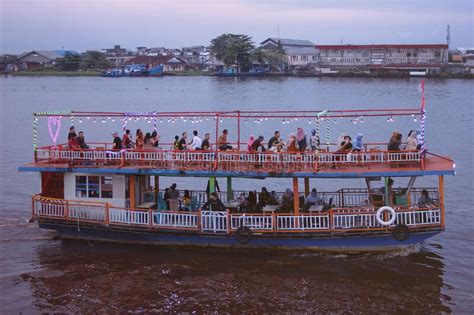 Traveling By Boat Tour Of The Kapuas River In Pontianak West