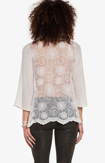 Lace Back Blouse In Ivory Dailylook