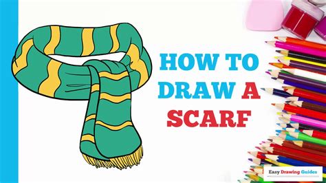 How To Draw A Scarf In A Few Easy Steps Drawing Tutorial For Beginner