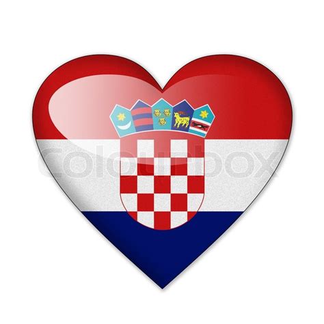 Vyberte si státní vlajku chorvatska v rozměrech, které se vám hodí. Kroatien flag i hjerte form isoleret på ... | Stock foto ...
