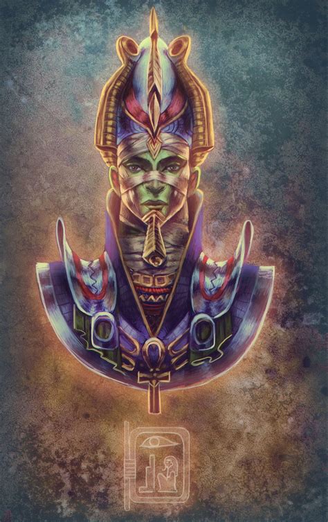 osiris his skin is blue the color of the dead black the color of the fertile earth or