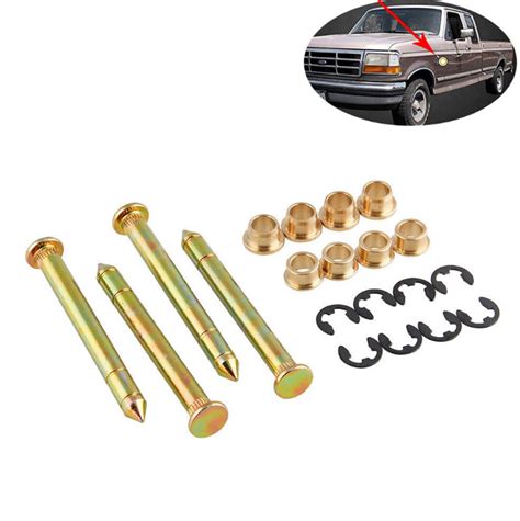 Door Hinge Pins Pin Bushing Kit For Ford F150 F250 F350 Bronco FRONT