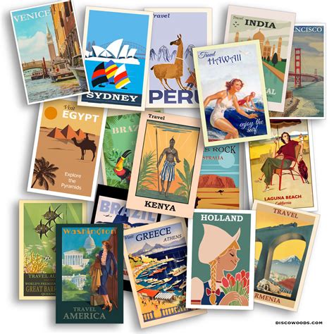 World Travel Postcard Set Set Of 25 Postcards Vintage Etsy Australia