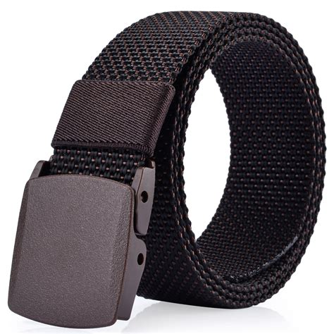 Ayliasyoulikeit Mens Nylon Webbed Belt Dot Pattern No Metal Parts