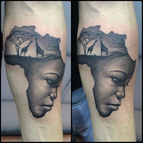 Pol Tattoo On Twitter Mama África Bull Tattoos Map Tattoos Black