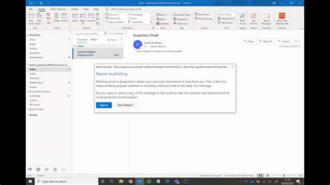 How To Report Messages On Outlook Youtube