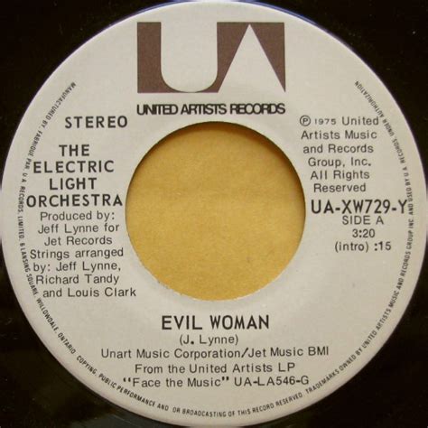 The Electric Light Orchestra Evil Woman 1975 Vinyl Discogs