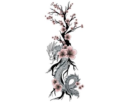 Dragon And Cherry Blossom Tattoo Best Tattoo Ideas