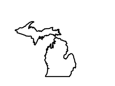 Michigan Map Outline Clip Art At Clker Com Vector Clip Art Online
