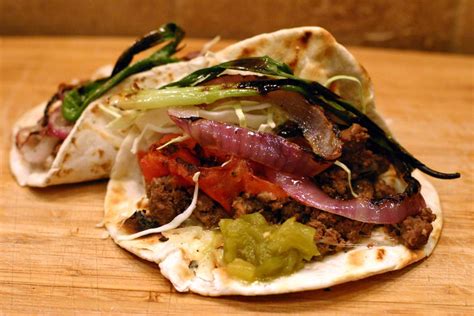 The seasonings in this recipe (onion, garlic and cumin) are simple and understated. Elk burger tacos with vegetables | Wild Game Recipes ...