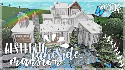 Bloxburg Aesthetic Lakeside Mansion Youtube