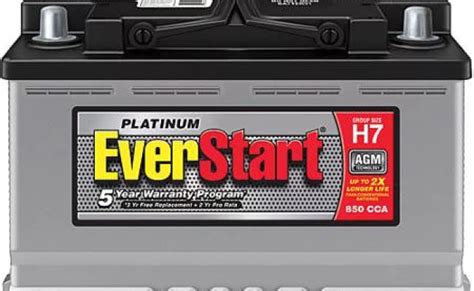 Everstart Platinum Agm Battery Group Size H7 12 Volt 850 Cca Walmart