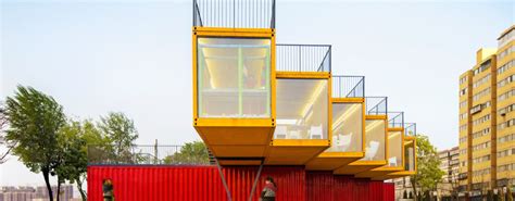 Shipping Containers Are Transformed Into A Colorful Office And Showroom