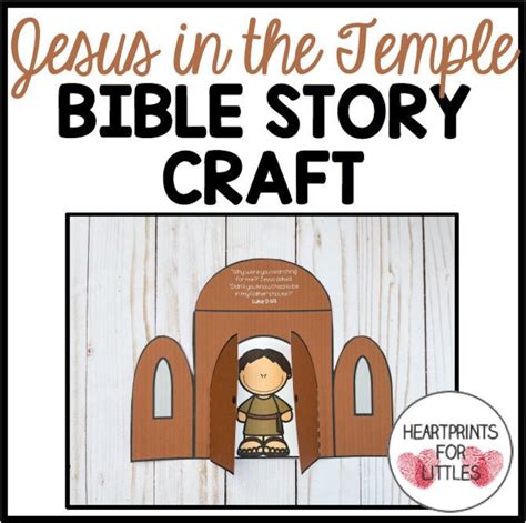 Jesus In The Temple Bible Craft For Kids Young Jesus In The Etsy