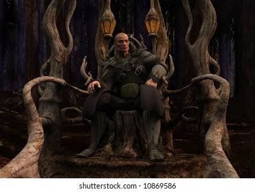 Man Sitting On Throne
