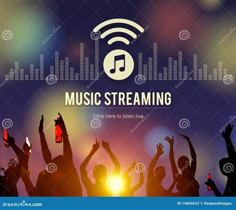Music Streaming Media Entertainment Download Equalizer Concept Stock
