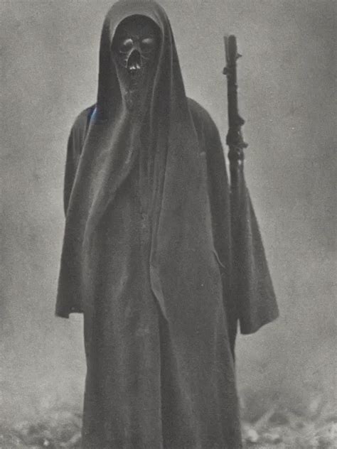 Portrait Of Faceless Grim Reaper Ww Photo Grainy Stable Diffusion