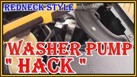 How To Fix A Windshield Washer Pump Intermittent No Spray Try This Hack Youtube