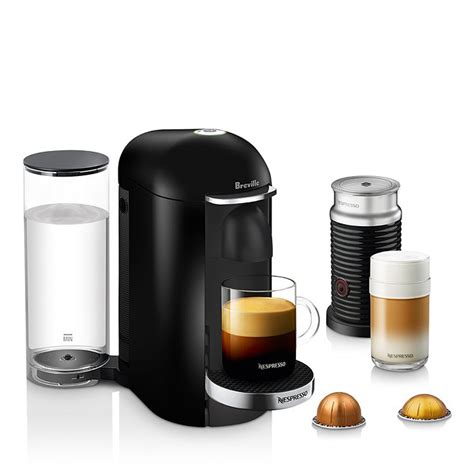 It's fast to heat up and prepares your coffee in as fast as 10 seconds. Nespresso VertuoPlus Deluxe by Breville with Aeroccino ...
