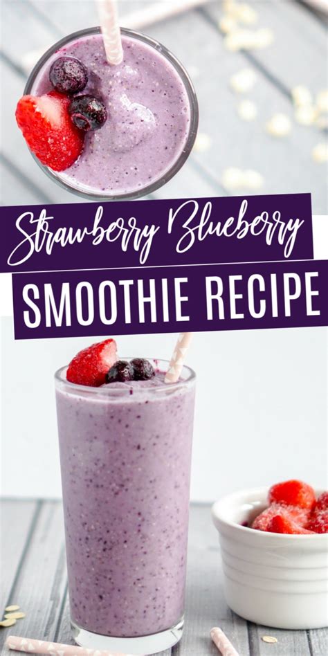 Strawberry Blueberry Smoothie Artofit