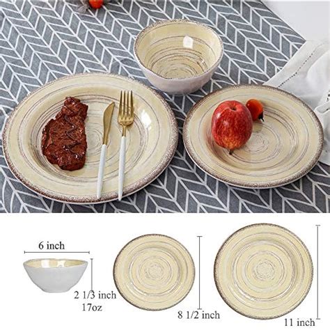 Melamine Dinnerware Sets 12pcs Dishes For 4 Indoor And Outdoor Use