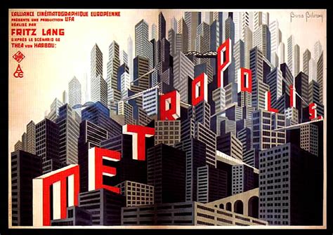 Metropolis Landscape Vintage Sci Fi Movie Posters