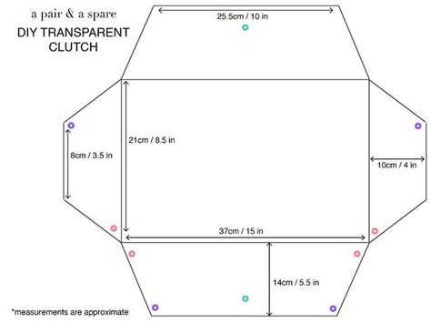 Diy Transparent Clutch Bag Template Blog Pinterest Tassen Doe