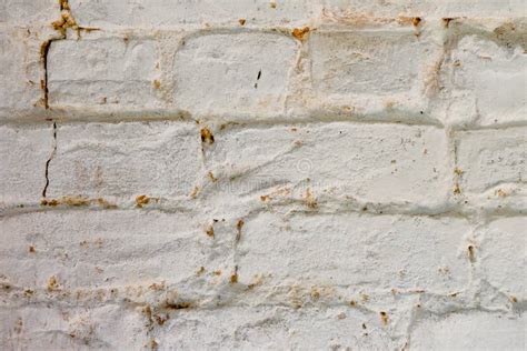 Close Up View Of Rustic Whitewashed Brick Wall Stock Photo Image Of