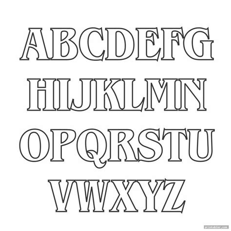 Scary Block Letter Font Alphabet Template Block Letter Fonts Fancy