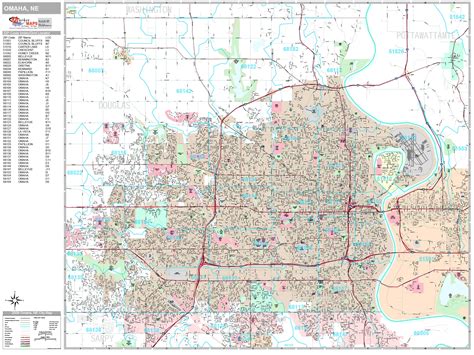 Omaha Nebraska Wall Map Premium Style By Marketmaps Mapsales