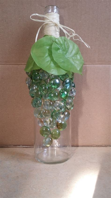 Glass Bead Decorated Wine Bottle By Thesmokinggluegun On Etsy