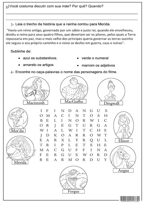 Atividades Sobre O Filme Elementos