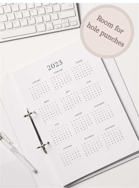 2023 Calendar Printable Calendar 2023 Monthly Planner A4 Etsy