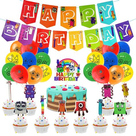 Buy Numberblocks Birthday Party Suppliesnumberblocks Theme Party Decoration Online At
