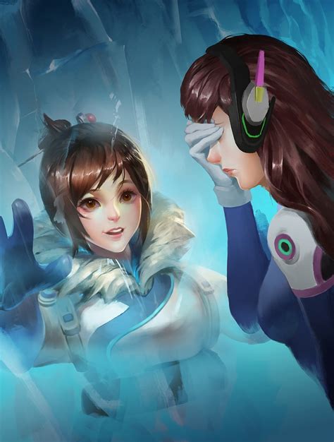 D Va And Mei Overwatch And More Drawn By Son Trinh Danbooru