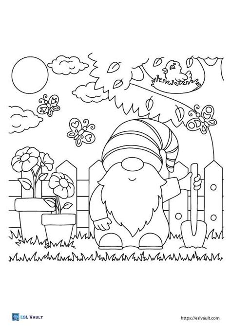 15 Free Gnome Coloring Pages ESL Vault
