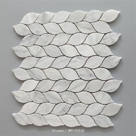 High Quality Imported Leaf Shaped Water Jet Marble Mosaic Tile Marble