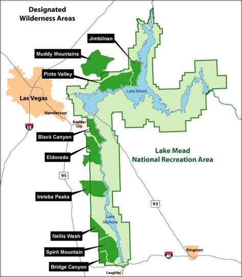 Lake Mead National Recreation Area Map Dakota Map