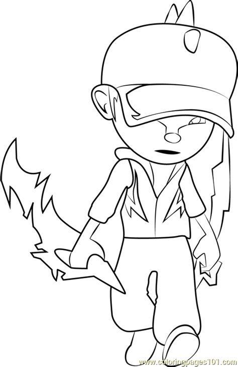 Boboiboy Lightning Coloring Page For Kids Free Boboiboy Printable