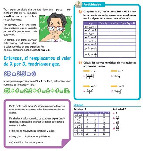 Expresiones Algebraicas 2 Escolar ABC Color