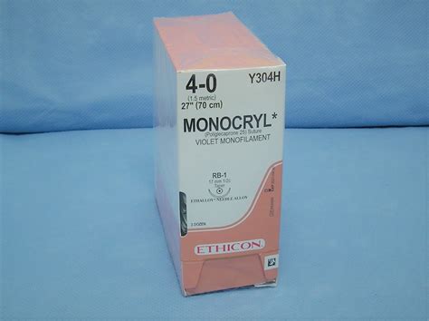 Ethicon Suture Y304h Monocryl 4 0 27 Rb 1 Taper Needle Da Medical