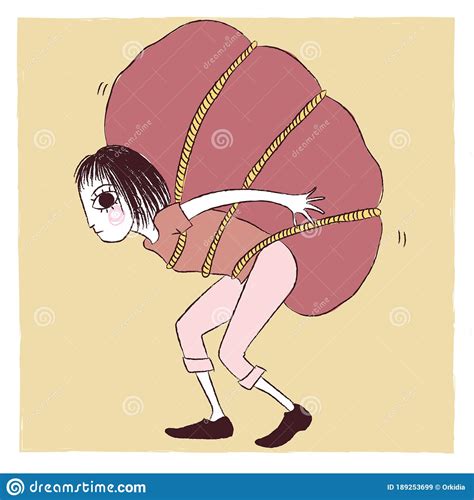 Woman Carrying Heavy Load