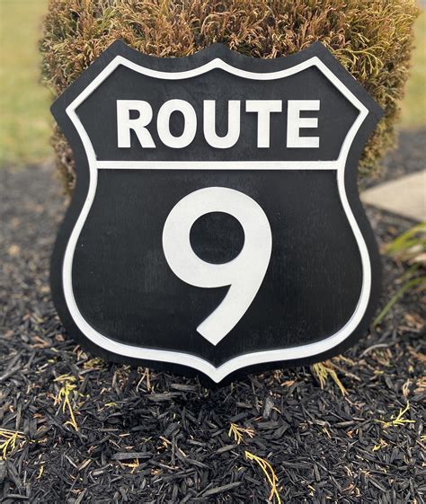 Route 9 Highway Sign Etsy