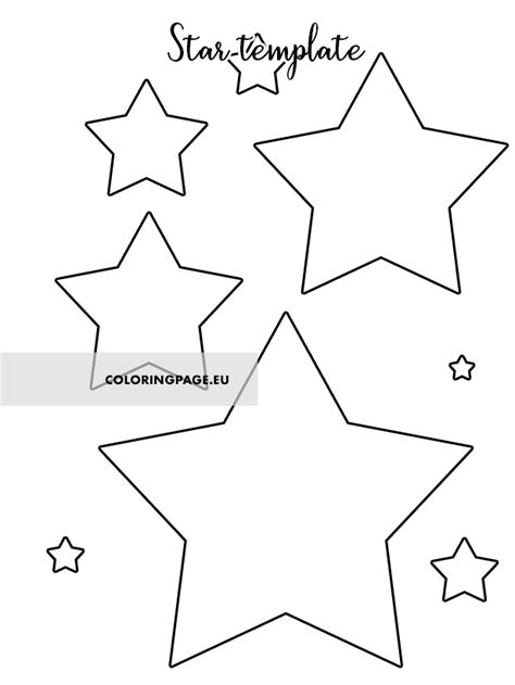Star Templates Different Sizes