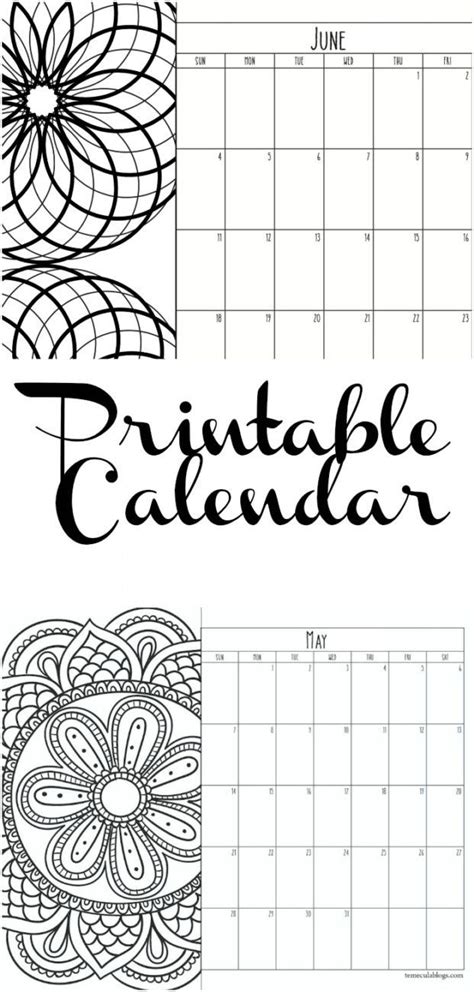 Free Printable Monthly Calendar For Each Year Printable Calendar