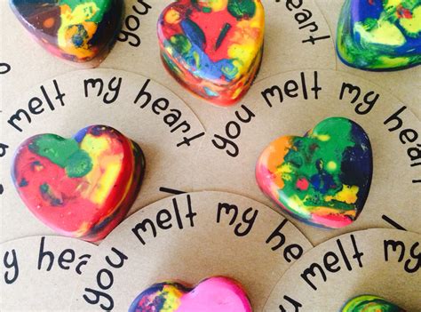 Melted Crayon Heart Valentines By That Crafty Mother Melted Crayon
