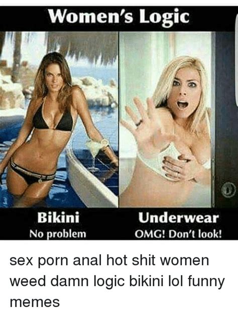 Womens Logic Bikini Underwear No Problem Omg Dont Look Sex Porn